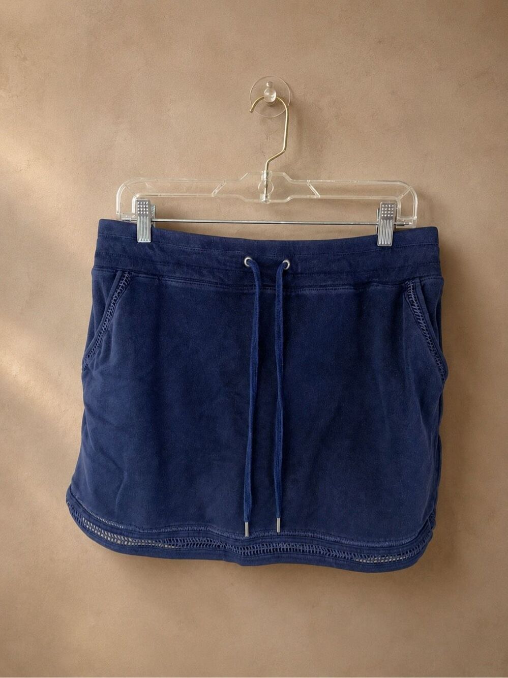 Style & Co Size M Skort Navy Drawstring Athletic Casual Skirt Shorts